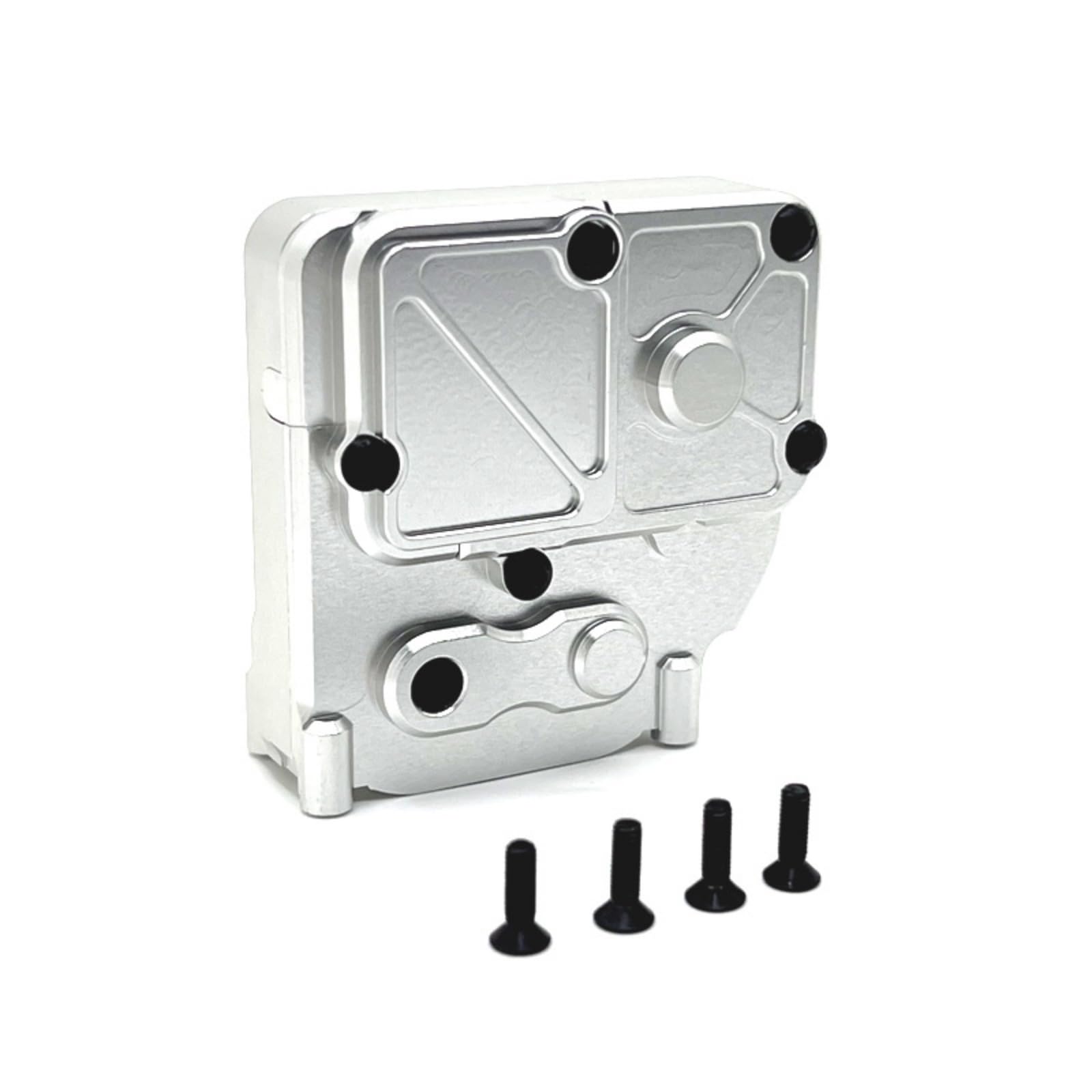 Colcolo Alloggiamento Cambio RC Auto Ingranaggi Cassa Cambio Trasmissione Alluminio 6061 Finitura Taglio CNC Adatta a Aggiornamenti Veicolo in Autoriparazioni Fai da Te, Argento