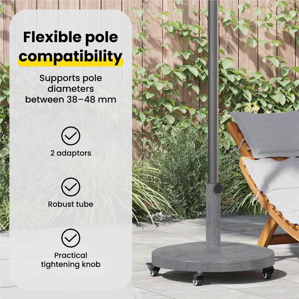vidaXL Podstawa do parasola 24.8 kg Okrągły Regulowany