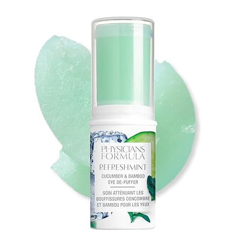Physicians Formula RefreshMint - Palo desinflador de ojos de pepino y bambú | Crema debajo de los ojos para ojeras e hinchazón | Probado por