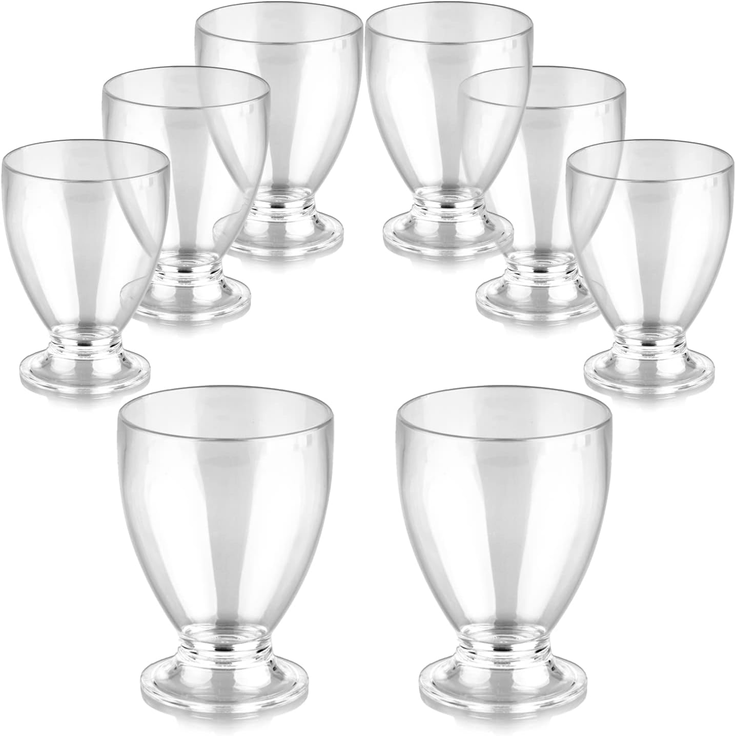 10 Oz Unbreakable Stemmed Drinking Glasses (Set of 8