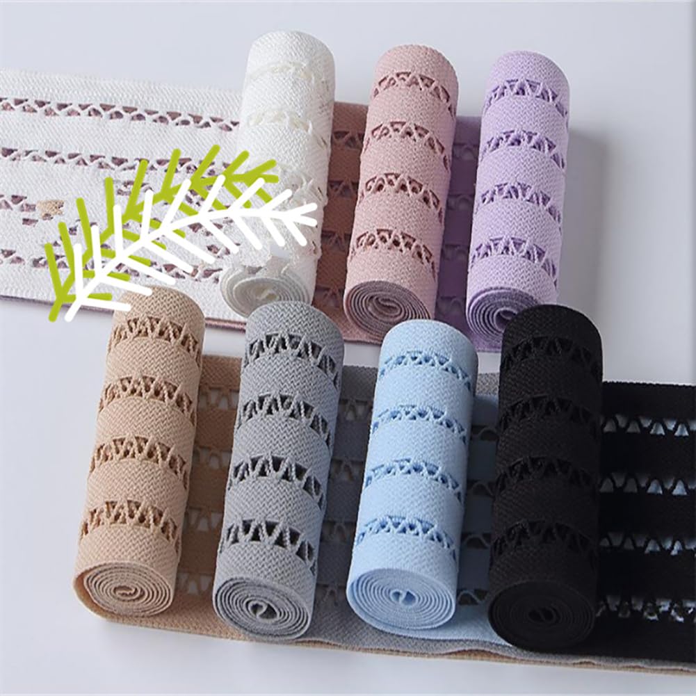 Elastico ondulato 7 cm – Elastico in rete traspirante per abiti, gonne e costumi da bagno – Elastico piatto per pantaloni in gomma elastico e indeformabile bianco 30 metri