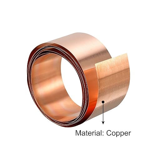 Miniatura 107 de Uxcell Hoja fina de cobre del rollo de la hoja, 3pcs 0.004x0.394x39.370 in rollo de hoja de cobre puro para manualidades, reparaciones eléctricas