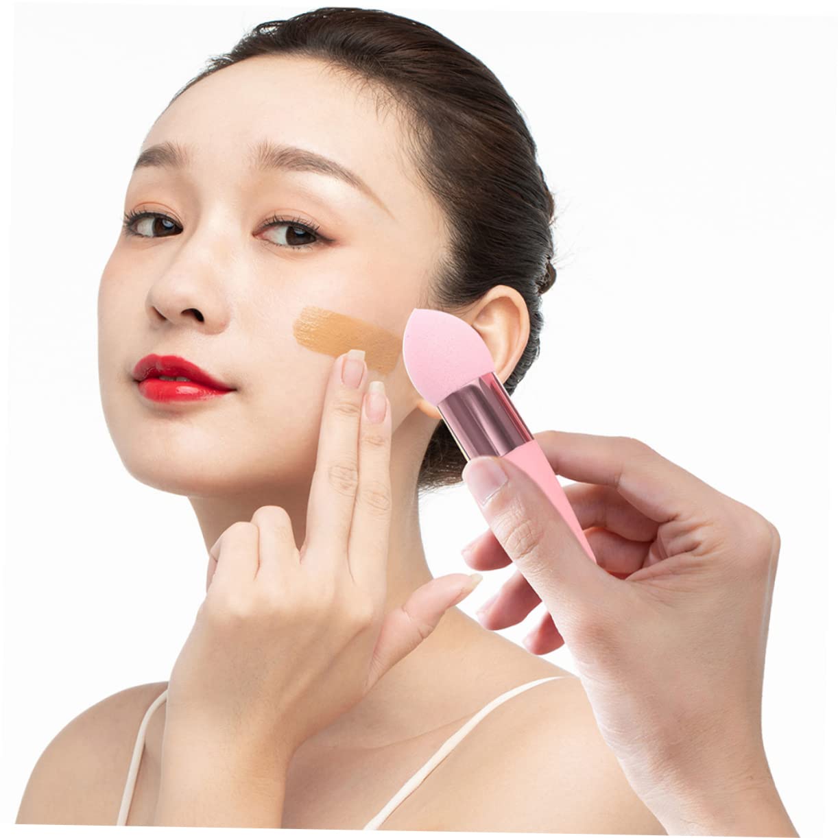 minkissy 30pezzi Spugnette Per Fondotinta e Pennelli Per Make-up Multifunzionali Strumenti Cosmetici Per Applicazione Facile e Precisa Per Casa e Salone Di Bellezza