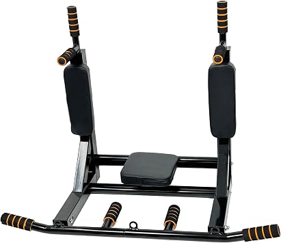 Gr8 Home Multifunctional 2in1 Multi Pull Chin Up Bar Wall Mounted Home Gym Exercise Dips Upper Body Fitness Workout Station