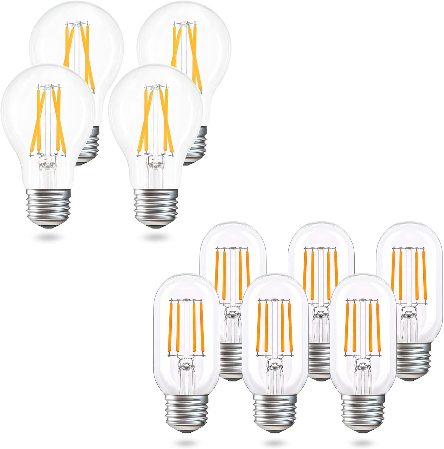 4 Pack 4W E26 12V LED Bulb 40 watt Equivalent [A19] and 6 Pack E26 12