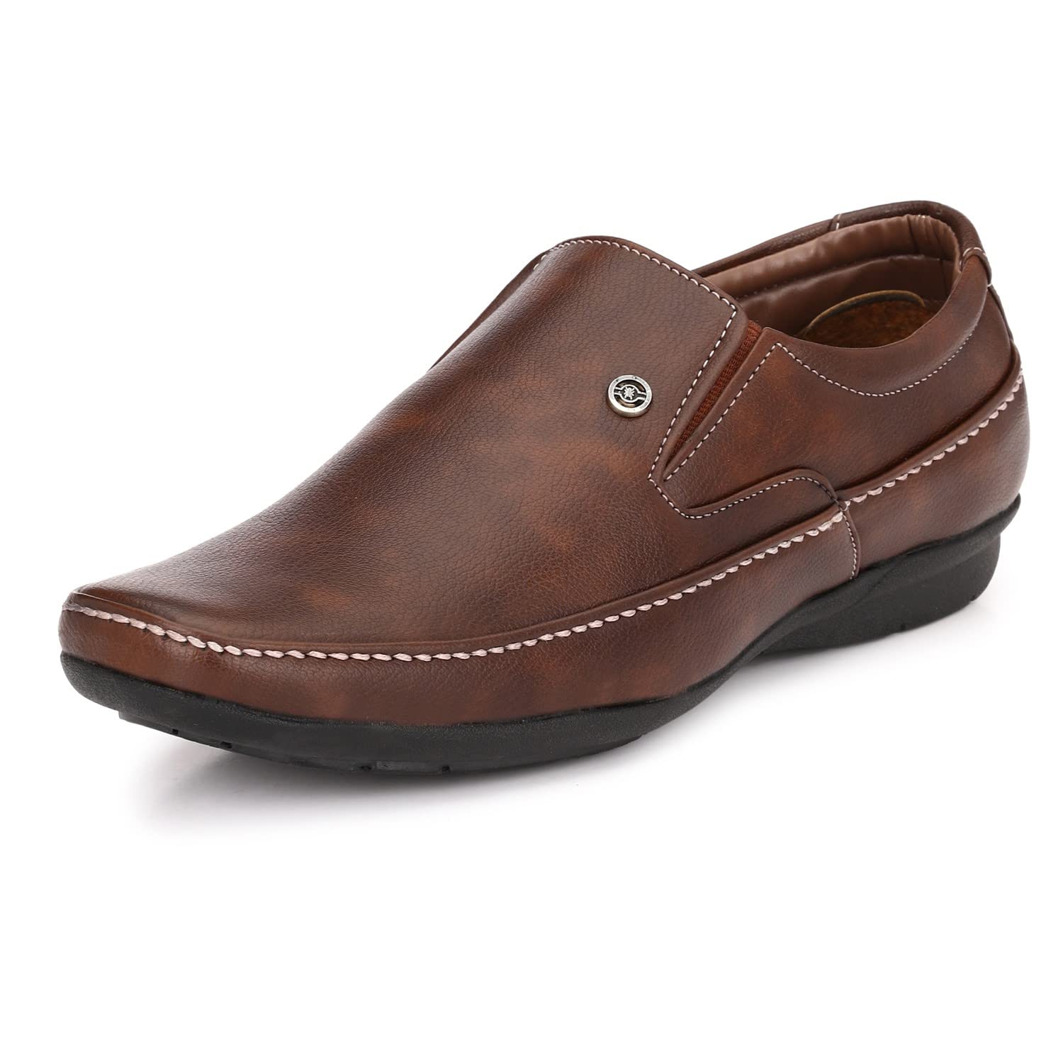 JOHN KARSUN Brown Synthetic Leather Men Formal Slip On Shoes - 6 UK (B01N33P5C0) Amazon Price History, Amazon Price Tracker
