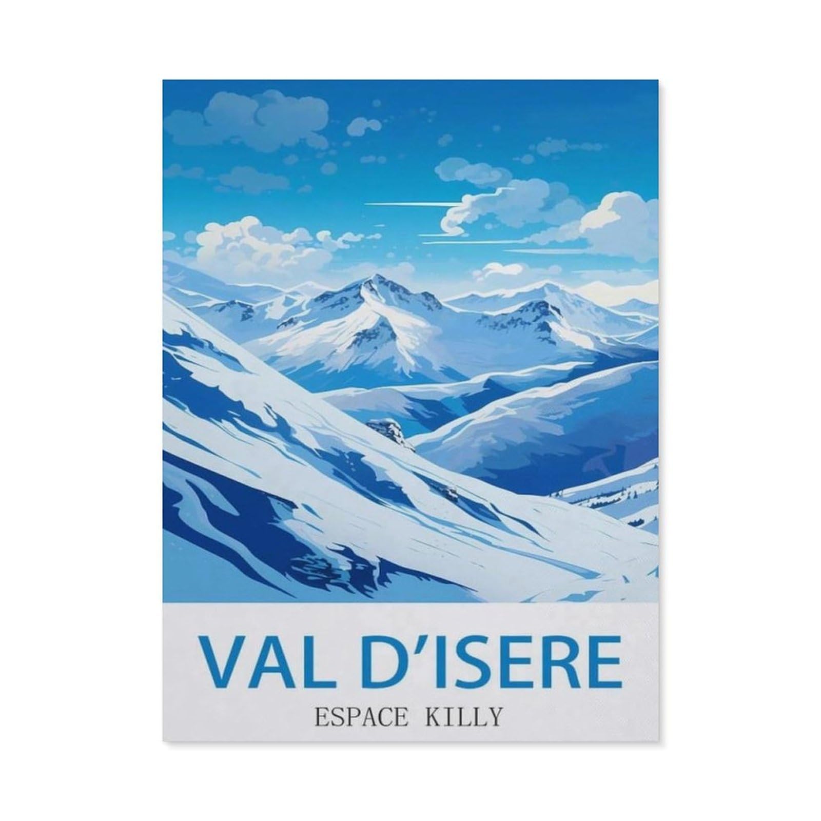 BEAYODKP 5D Diamond Painting，Val D'isere Espace Killy，Diamond Embroidery Cross Stitch（30 x 40 cm/11.81 x 15.74 inches）-CN65