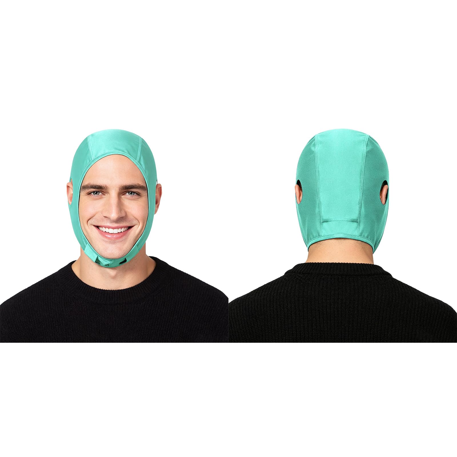 Runhomal Women Men Full Cover Wrestling Headgear Grappling Hair Cap Savage Wrestling Hair Cover Cap with Open Ears Light Green One Size