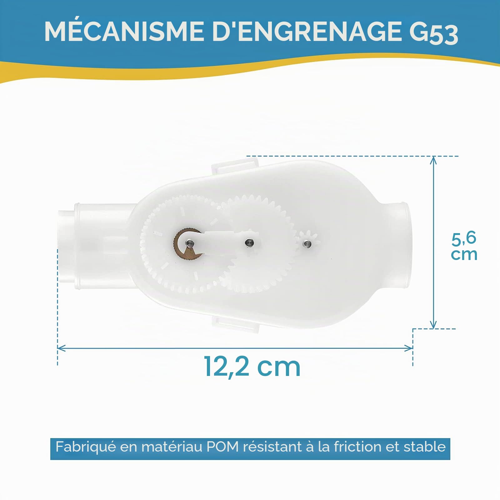 G52 Polaris Kit de Remplacement de soupape de Secours pour Nettoyeur de Piscine Polaris 180, 280, 380, 480, 3900 - Corps renforcé pour Une durée de Vie Plus Longue Que Le Zodiac G52