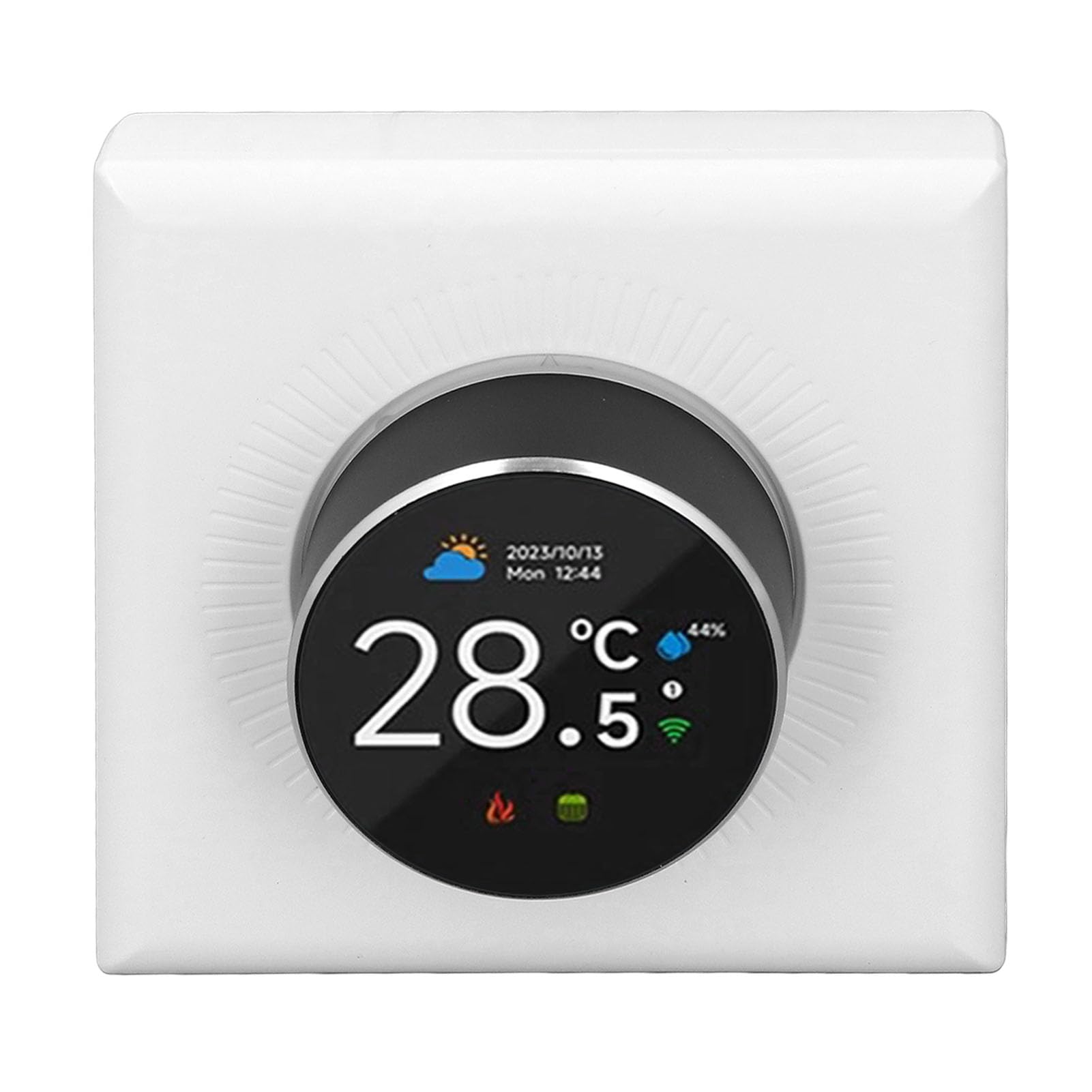 YDuupxe Intelligenter WiFi-Thermostat-Temperaturregler mit Drehbarem, TFT-Bildschirm für Elektrische Heizung, Sprachsteuerung, App
