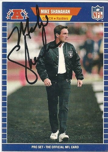 1989, Mike Shanahan, Oakland Raiders, Signed, Autographed, Pro Set Football Card, Card # 194, a COA Will Be Included