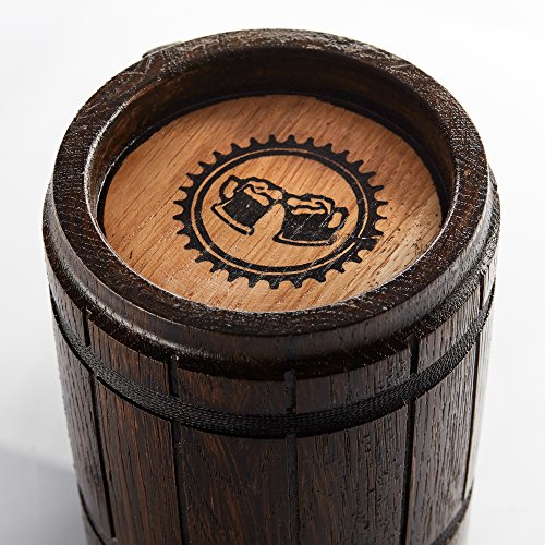 Grande chope de bière chêne fait main le cadeau idéal durable et robuste - 6