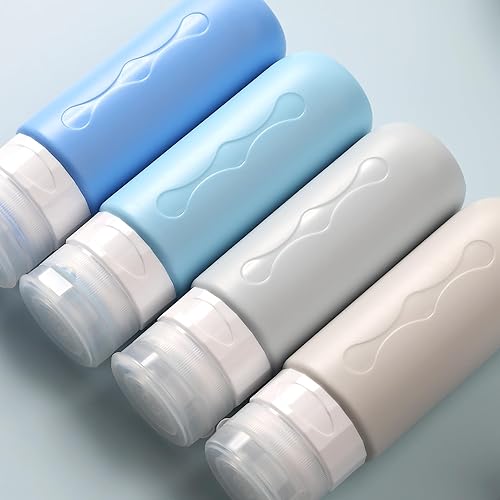 Miniatura 5 de Gemice botellas de viaje para artículos de aseo personal, aprobados por la TSA, tamaño de viaje, contenedores sin bisfenol A, a prueba de fugas, Azul