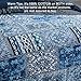 WONGS BEDDING Blue Bohemain Bedspread Quilt Queen, 100% Cotton Reversible Rustic Patchwork Bedding Quilt Coverlet, 3 Pieces Boho Cotton Quilt Set for All Season Oversize Queen for Summer 90