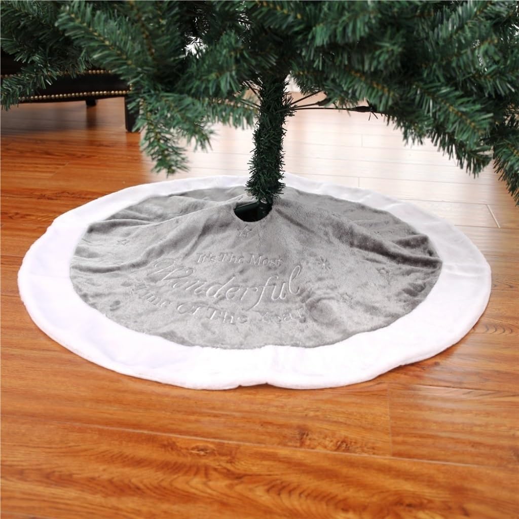 Tree Skirt Christmas Christmas Tree Skirt Christmas Embroidered Tree Skirt Short Plush Christmas Tree Decoration Cushion Scene Christmas Tree Skirts
