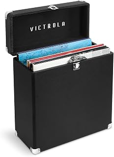 Victrola Black Collector Vinyl Record Storage Case