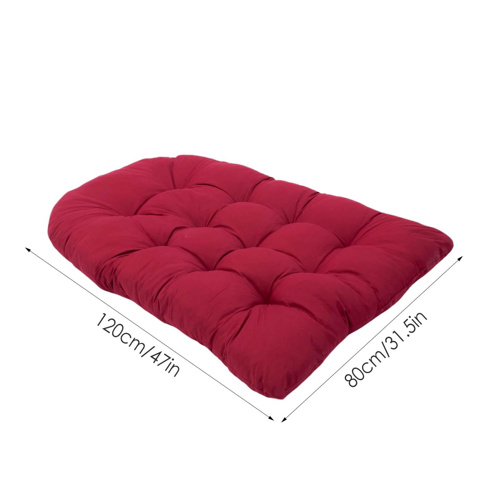 Kissen Für Eierstuhl, 120 * 80cm Hängesessel Kissen, Auflage Für Polyrattan/Rattan Hängeschaukel, Wasserdicht Und UV-beständig Sitzauflage Für Hängekorb -Runde Sitzkissen/Rückenkissen Für Hängesitz