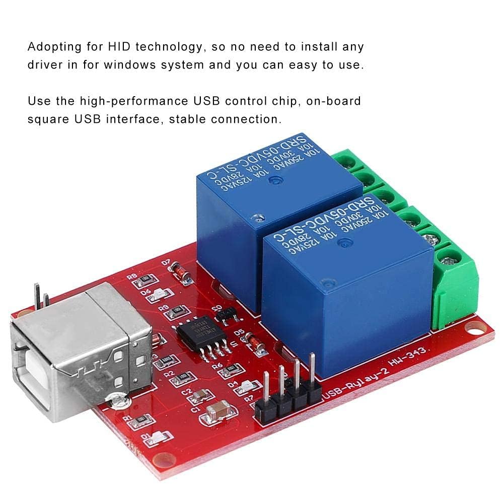 Módulo de Relé Interruptor de Control USB de 2 Canales 5V Inteligente para PC (5V Control Switch)