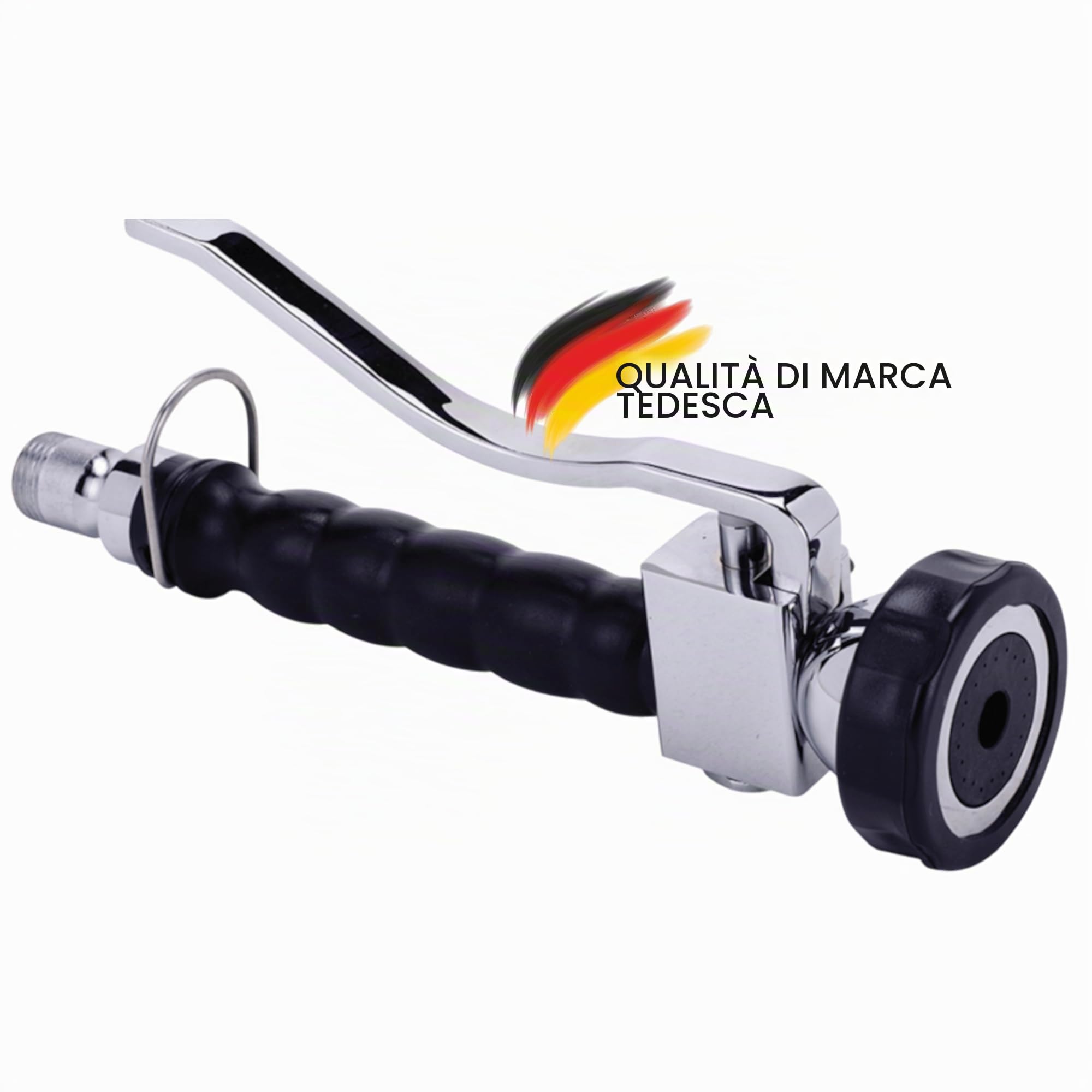 BE-GASTRO | Rubinetto Doccetta professionale Gastro (nero/blu) con staffa di bloccaggio, attachi 1/2", Doccetta di ricambio, Corpo doccia Rubinetteria professionale set di prelavaggio stoviglie