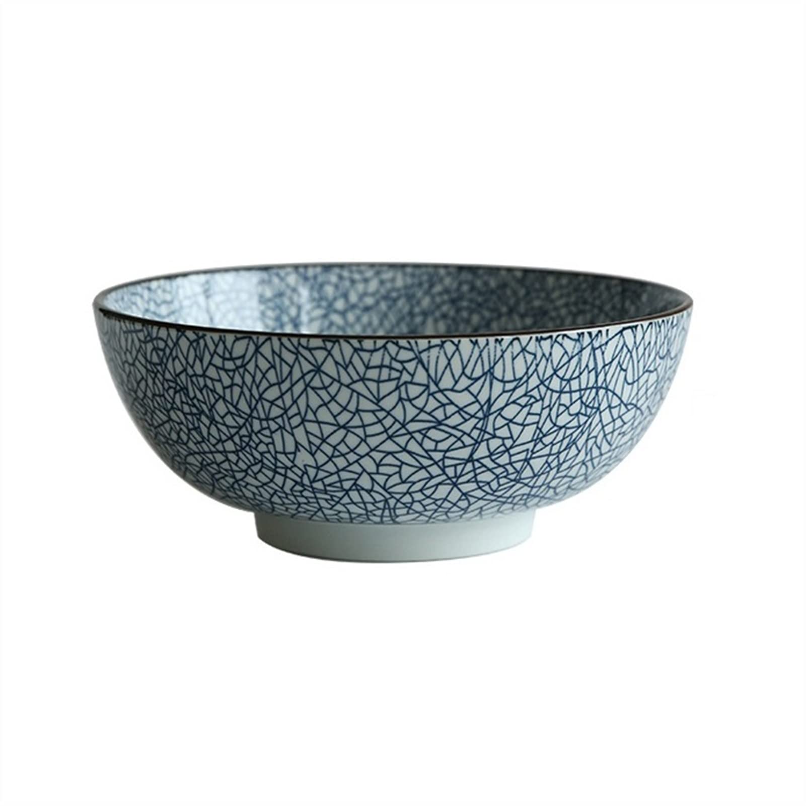 8-calowa ceramiczna miska na makaron w paski Duża miska na zupę Restauracja Zastawa domowa w stylu retro /372(A)