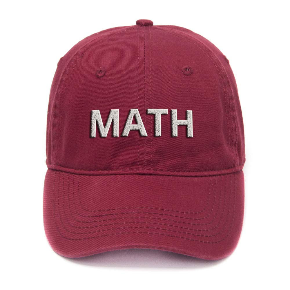 FANNOO Cotton Baseball Cap-Unisex Math Flock Printing Washed Adjustable Twill Low Profile Plain Denim Hats