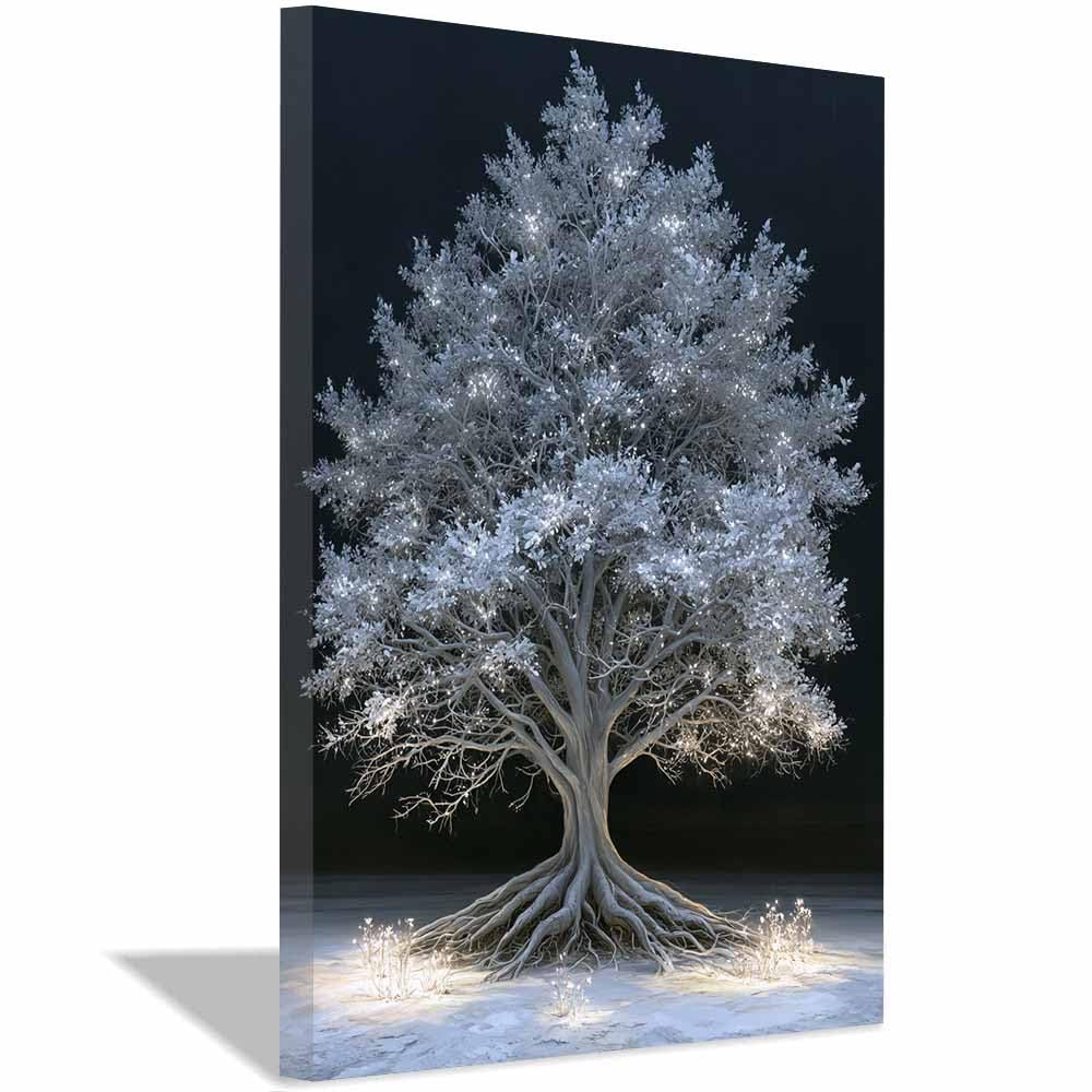 XENIOU Tree Of Life Wall Art Yellow foliage tree canvas wall art, prints for walls, for living room bathroom Bedroom Home Decoration.(Multicolor)-70x100cm Framed