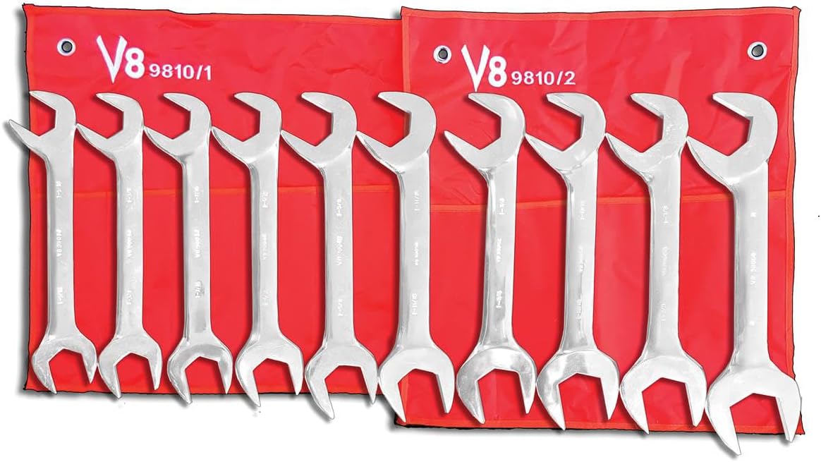 V8 Tools (V8 9810) 10 Piece Jumbo Angled Wrench Set