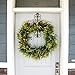 [Front Door WREATH HANGER] - Elegant Design | ADJUSTABLE Hook Length for Tall and Small Doors | PADDING to Prevent Damage like Scratch and Dents | Heavy Duty Cast Iron Metal Hangar - (Brown)