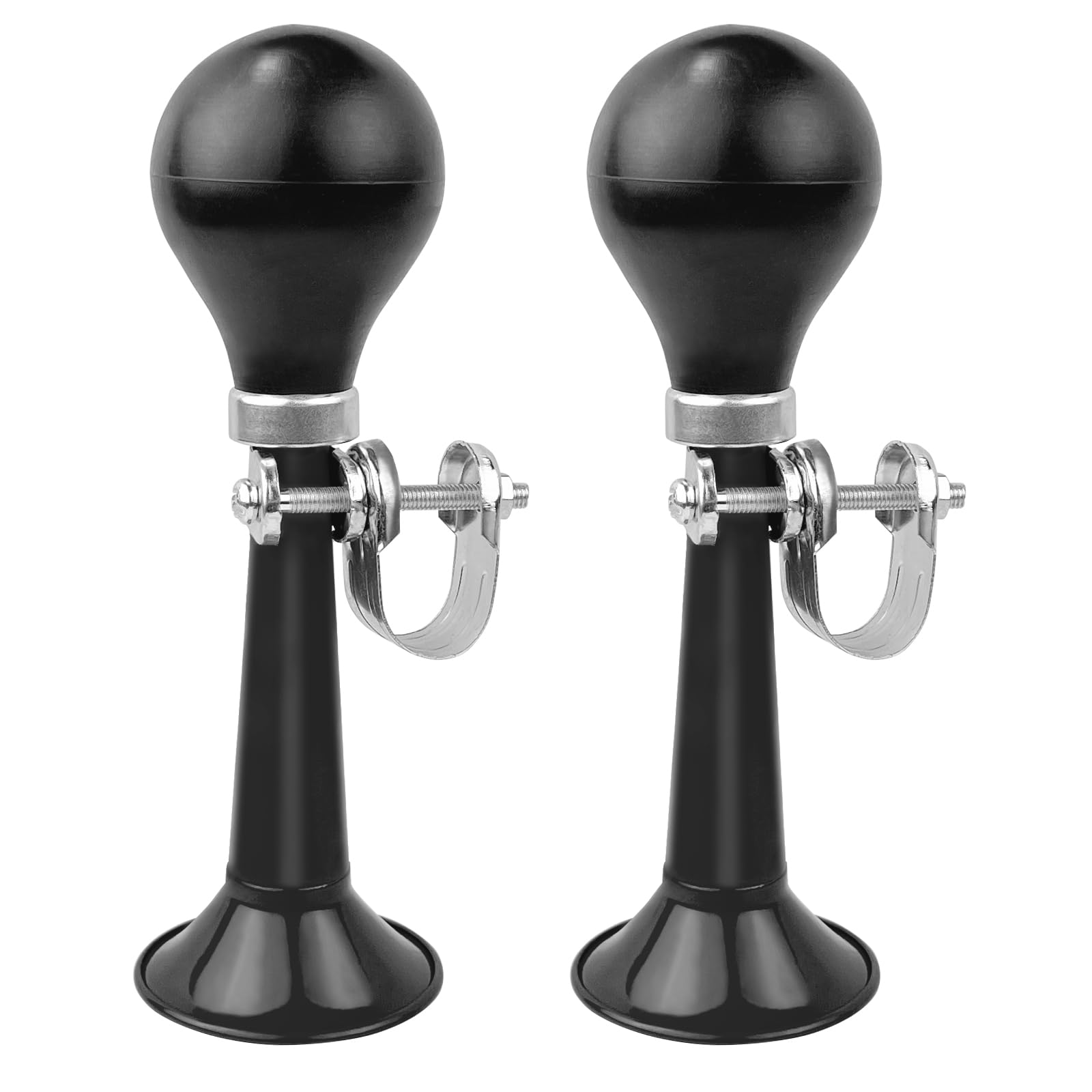 EZYoutdoor2 Pack Bike Horns - Metal Bicycle Horn with Rubber Squeeze Bulb, Retro Clown Horn for Bicycle and Golf Cart, Bike Horn for Adults and Kids, Loud Sounds