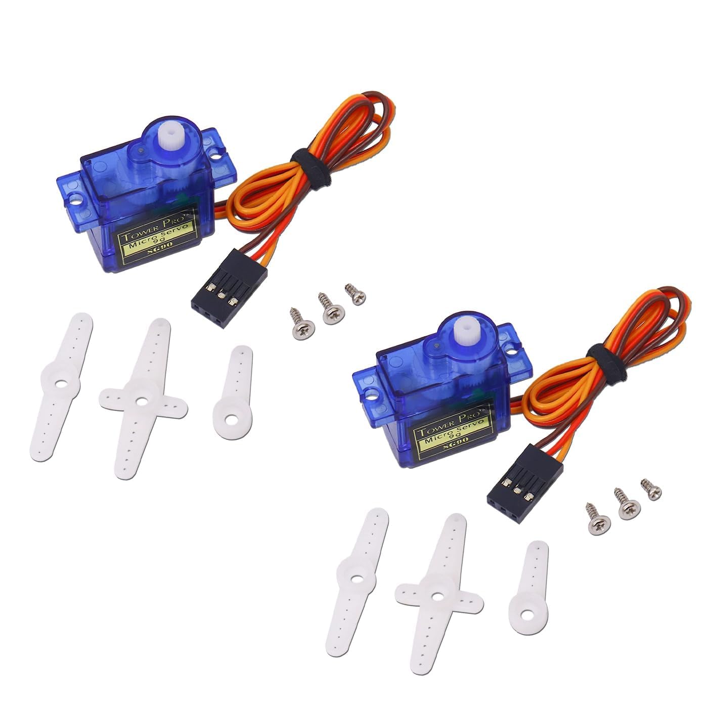 360 Degree Rotation continuous SG 90 Micro/Mini Servo Motor for RC Planes, Cars and Robots - Pack of 2-picture-32