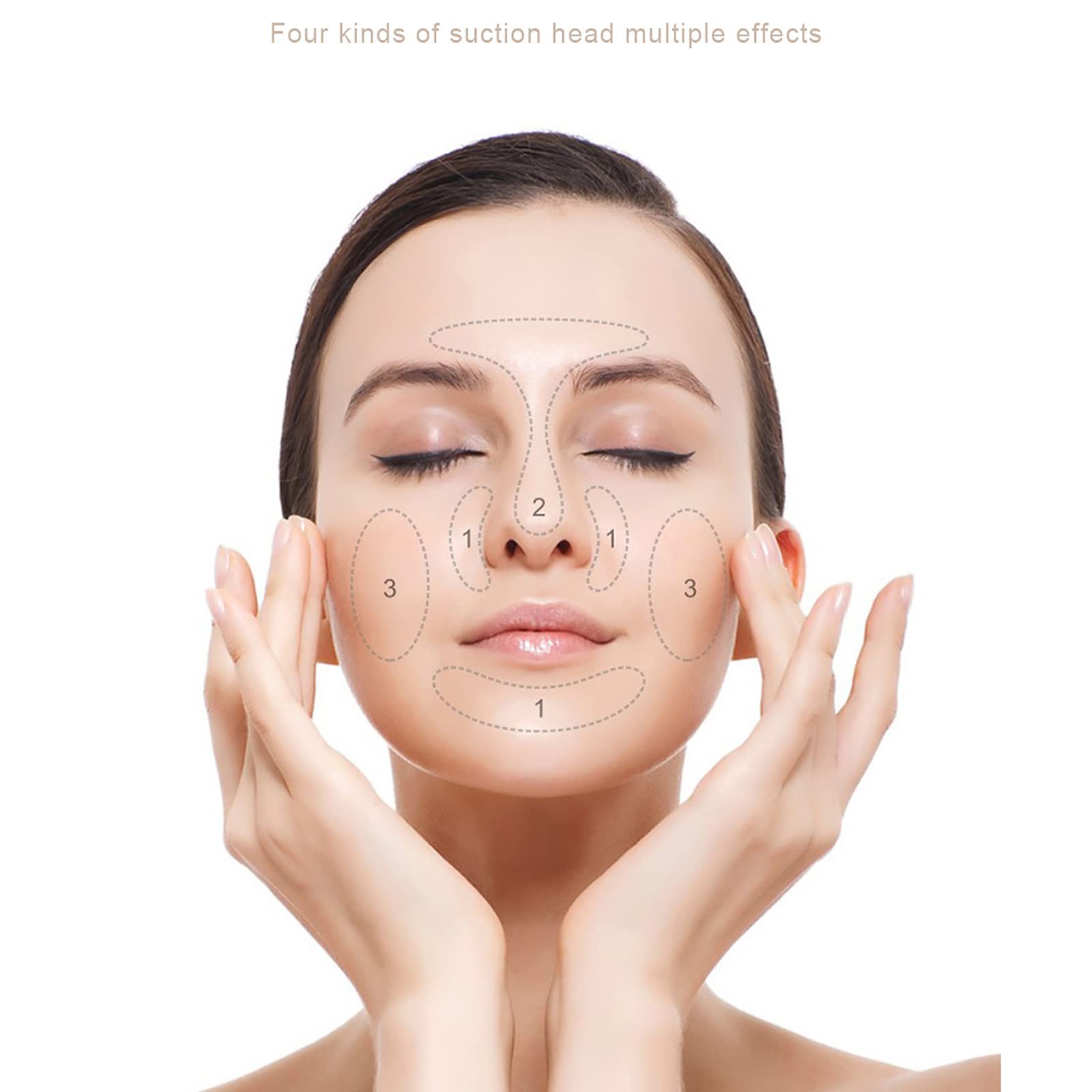 Herramienta extractora de puntos blancos para acné y comedones, limpiador de poros facial, limpiador eléctrico de poros, herramienta de succión de puntos negros, aspiradora de poros para eliminar
