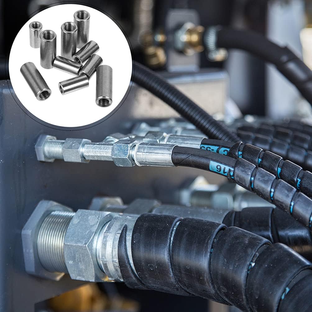 iplusmile 20pcs Rod Nuts Threaded Rod Connectors Stainless Steel M8