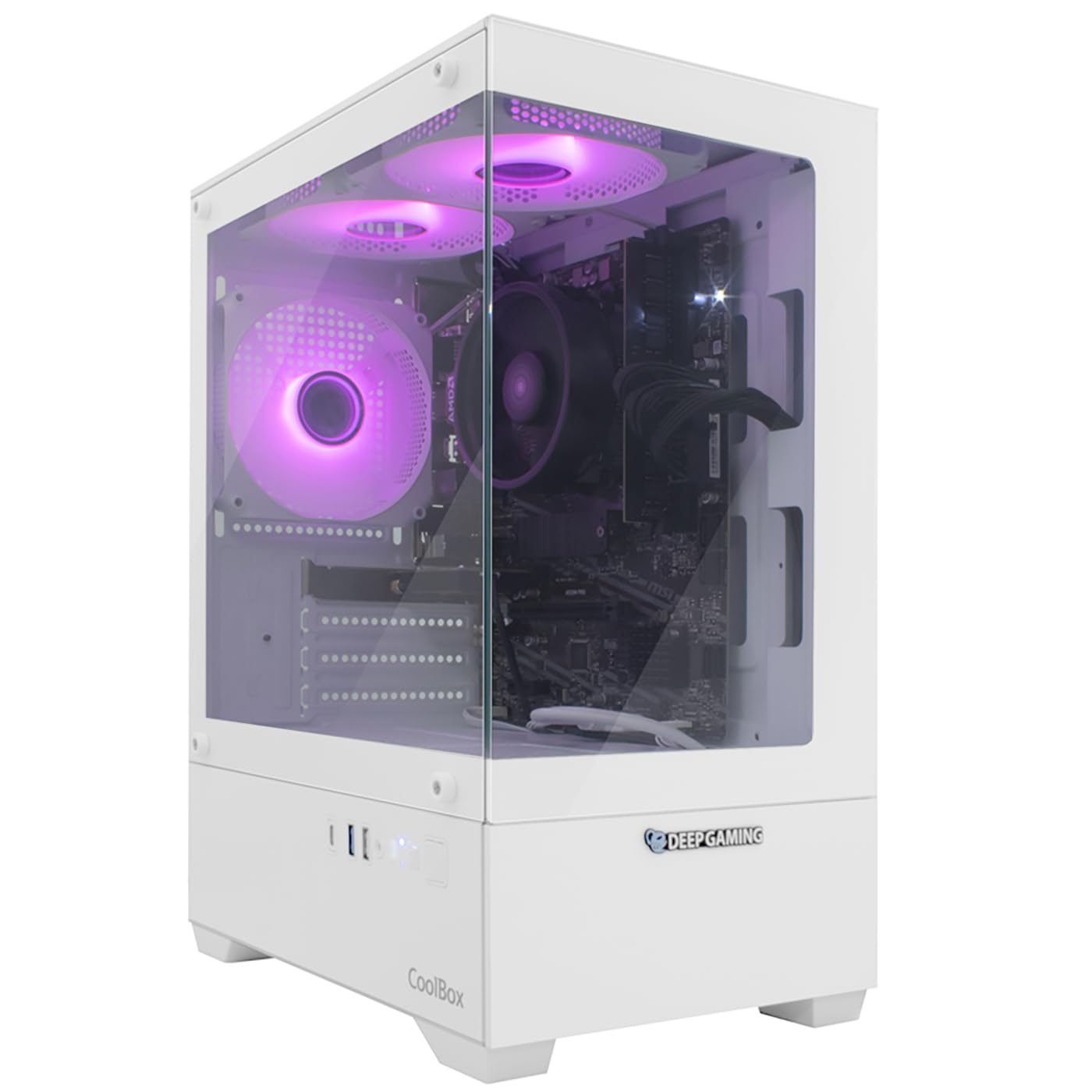 Spectre AMD Ryzen 5 5600G Gaming PC, 16GB DDR4 RAM, AMD Radeon Vega 7 Graphics, 500GB M.2 SSD + 2TB HDD, WiFi + Bluetooth 5.2, Windows 11 Pro, Gaming Computer, PC Gamer White