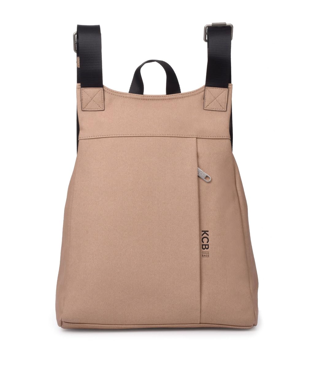 KCB Mochila Antirrobo Strong | Diseño Compacto y Seguro | Estilo Moderno y Elegante | Ideal para Transporte Público y Uso Diario | Asas Ajustables | 100% Vegano | Color Taupe Claro