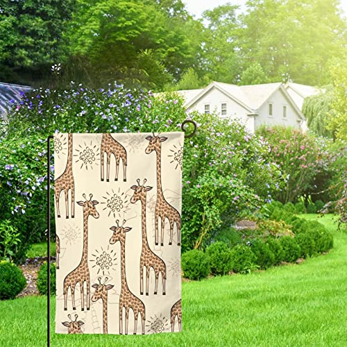 Drapeau de jardin extérieur girafes déco balcon double face - 2