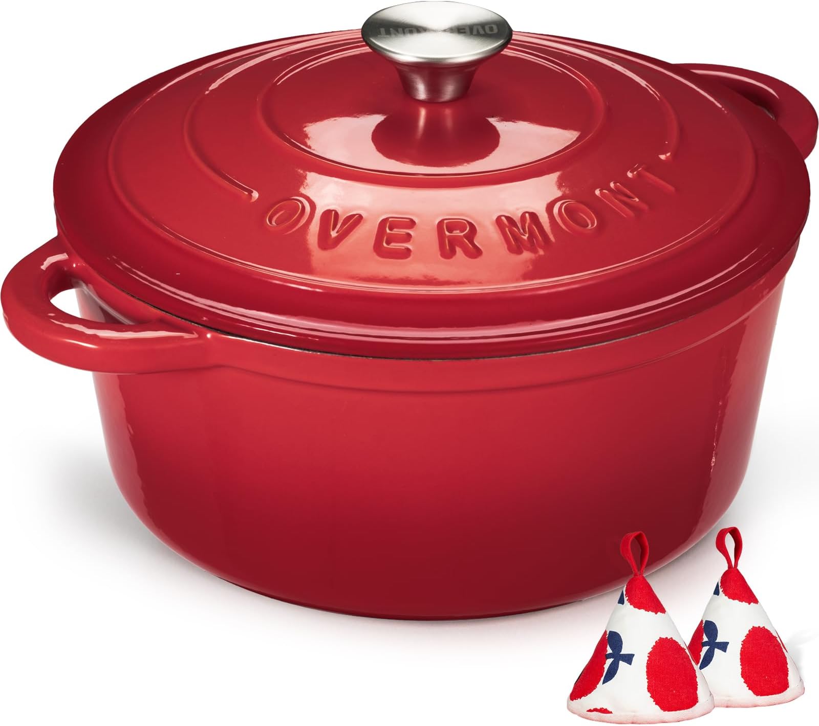 GreatChef Enameled Cast Iron Dutch Oven Casserole with Lid
