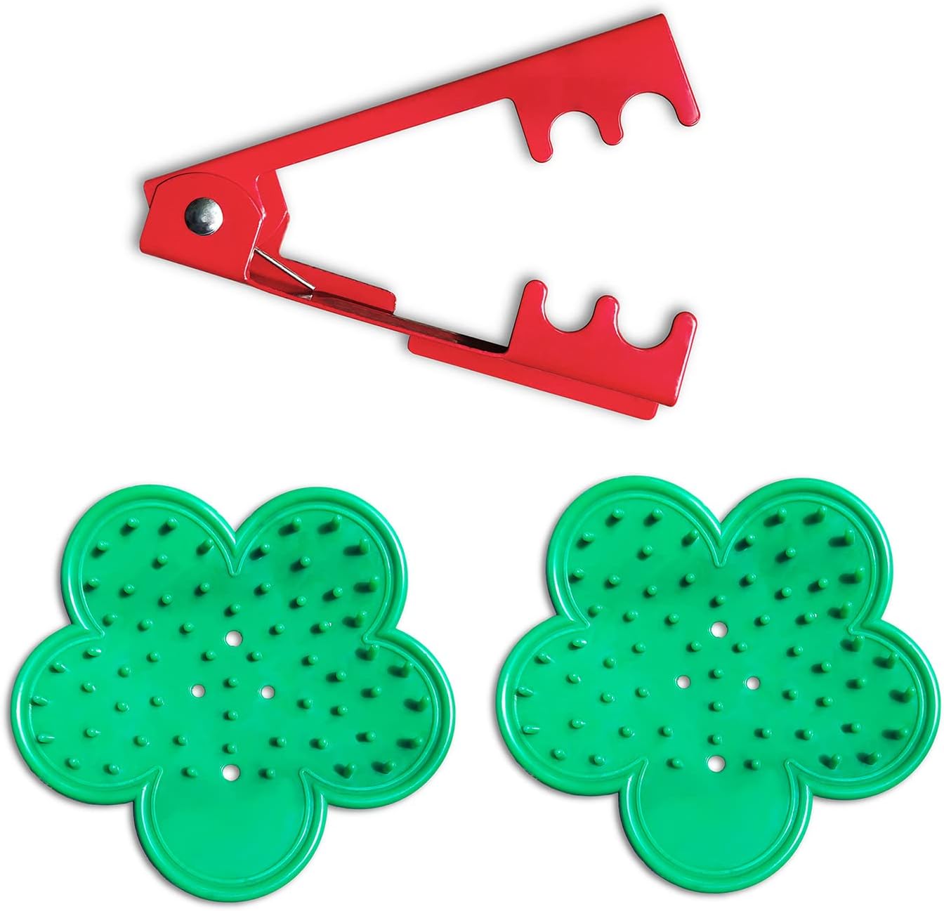 Q'mark3 Pcs Thorn Leaf Stripper, Stripping Tool, Rose Stripper, Thorn Leaf Pruners, Forceps for Rose Flower Floral Arrangement (1 x Metal + 2 x Plastic)