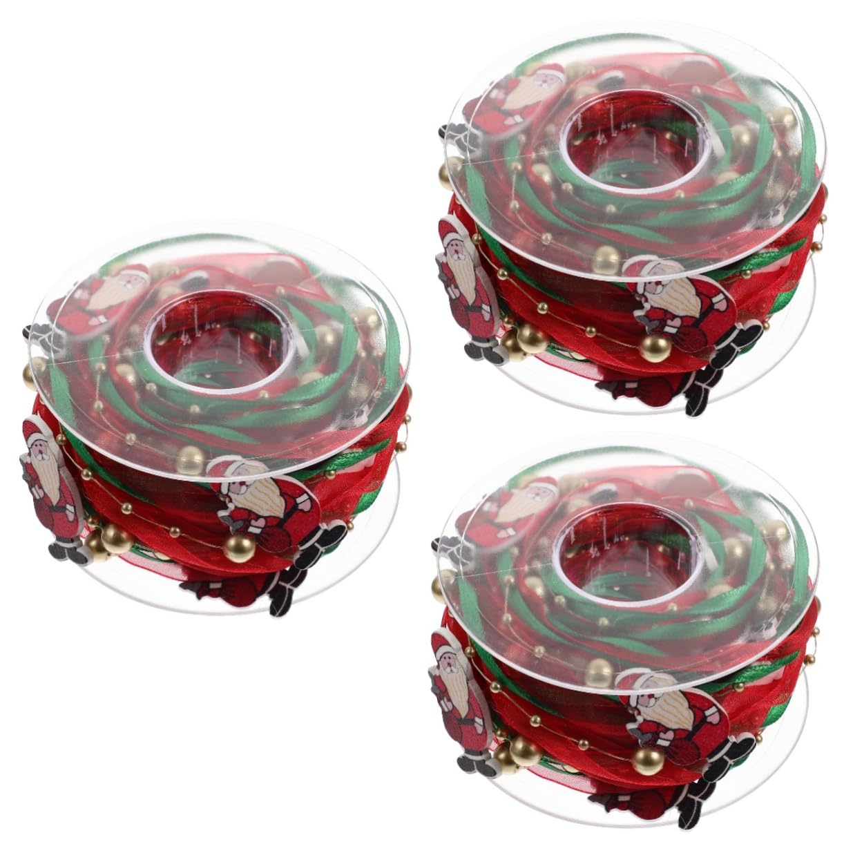 Abaodam 3piezas Lazo Decorativo De Navidad Para Manualidades Adornos De Árbol y Envoltorio De Materiales Seguros y Duraderos y Festivo