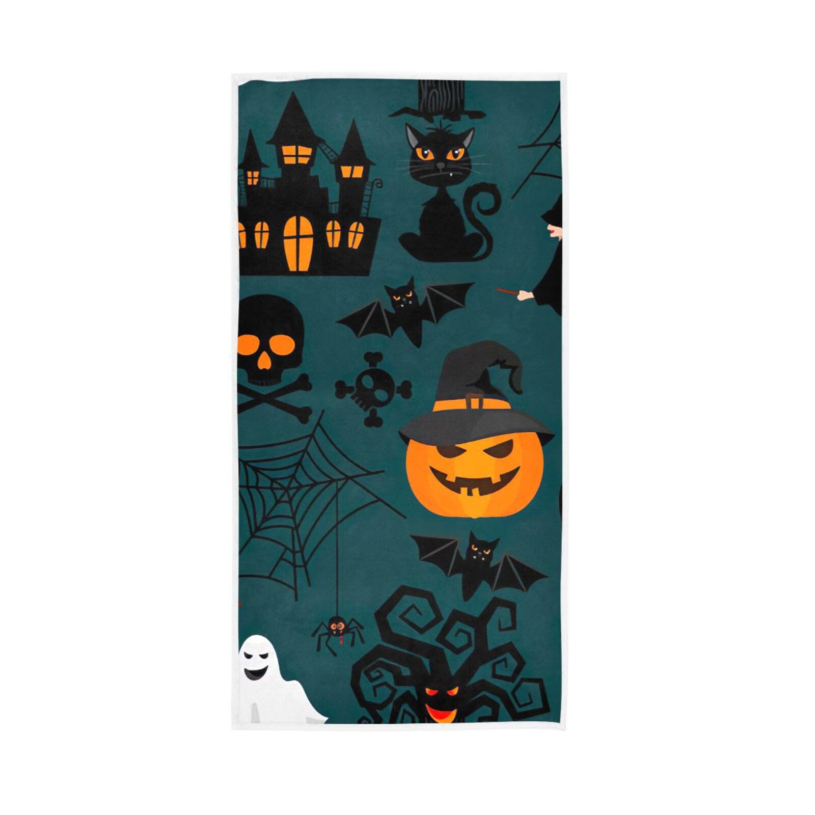 LSRCPD Halloween Crafts Wrapping Facial Towels, 15 x 30 Inches Absorbent Hand Towel Spa Towels for Body Super Soft Hand Towels