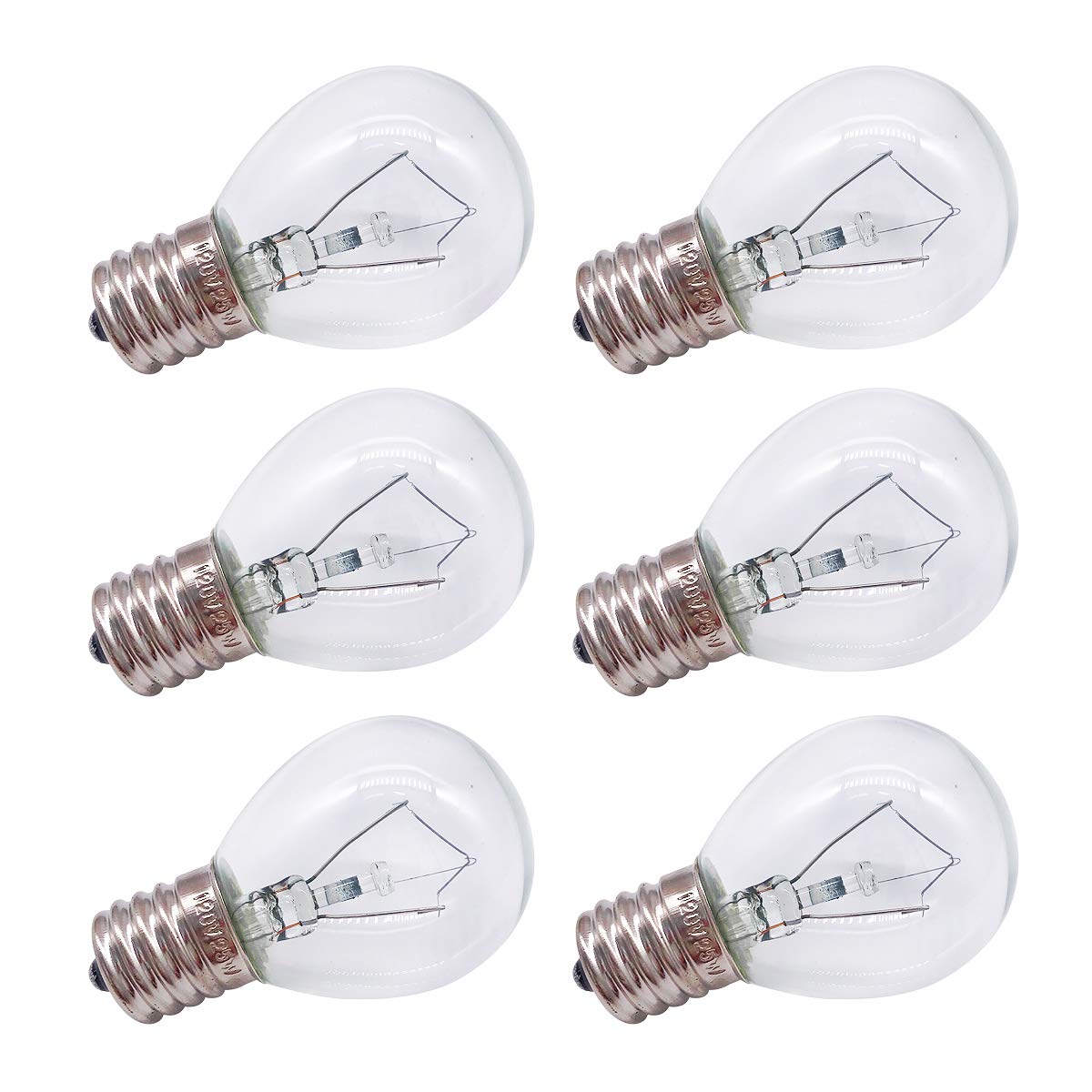 Lava Lamp Bulb 25 Watt, The Lava Original Replacement Bulb for 14.5 Inch Glitter and Lava Lamps, (6packs), S11 Light Bulb E17 Base 120 Volt