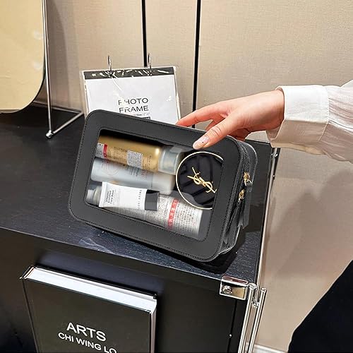 Miniatura 3 de Bolsa de maquillaje transparente, bolsa de aseo aprobada por la TSA, bolsa de maquillaje de viaje, bolsa de viaje transparente para cosméticos,