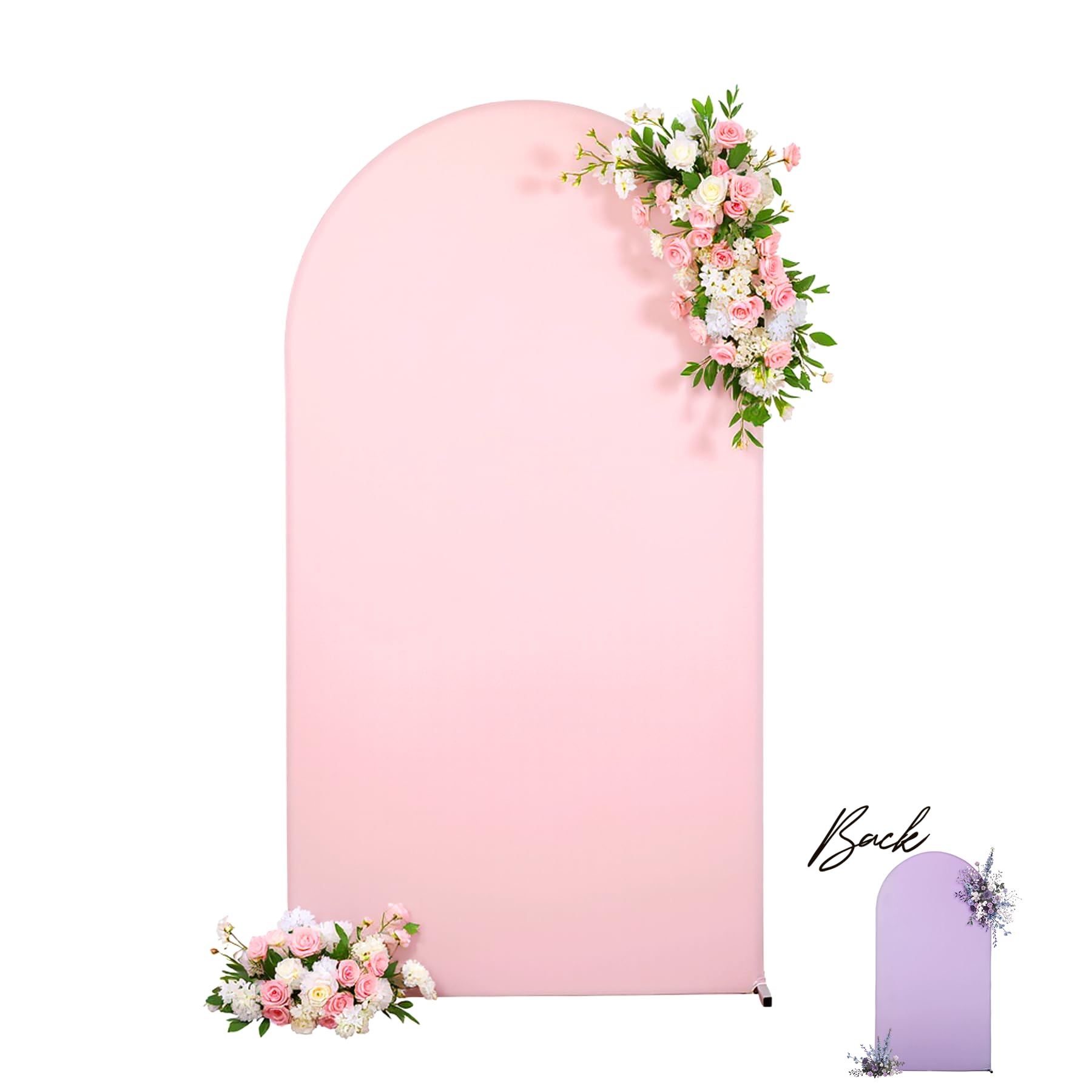 Purple Pink Arch Backdrop Cover 7.2FT Party Wedding Arch Covers Stretchy Backdrop Decorations Baby Shower Bridal Shower Photo Birthday Lavender Lilac