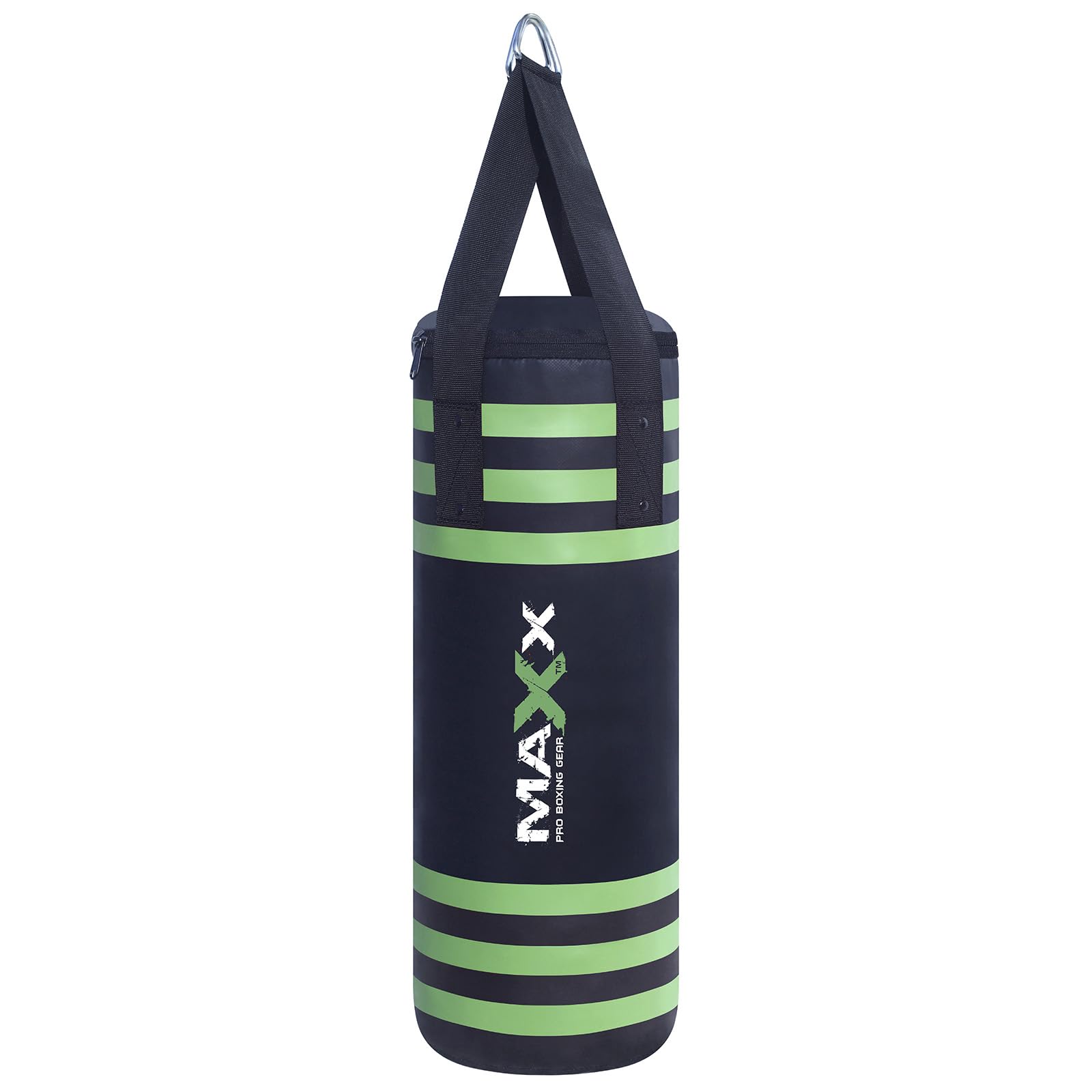 Maxx Black Green Kids Punch Bag set Boxing Junior punching bag Bracket Hook 6oz Or 8oz gloves - choose from given options (BAG ONLY, NO GLOVES)