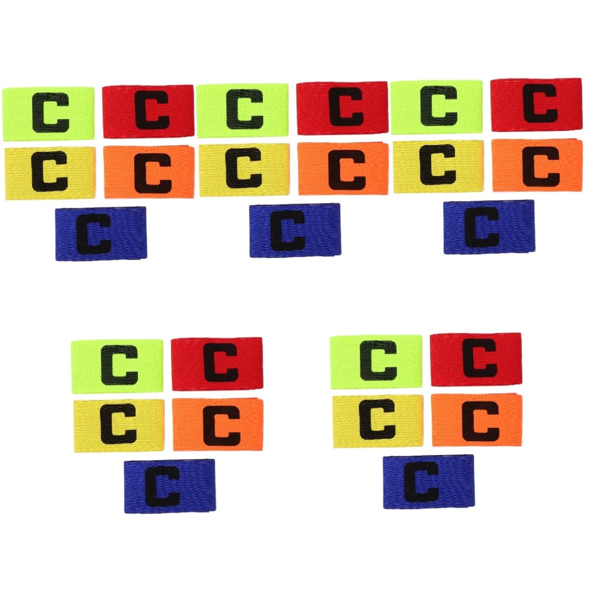 Sosoport 25pcs Elastic Soccer Captain Armbands Wear-Resistant Arm Bands for Team Sports Comfortable and Breathable Bands for Football Basketball and More