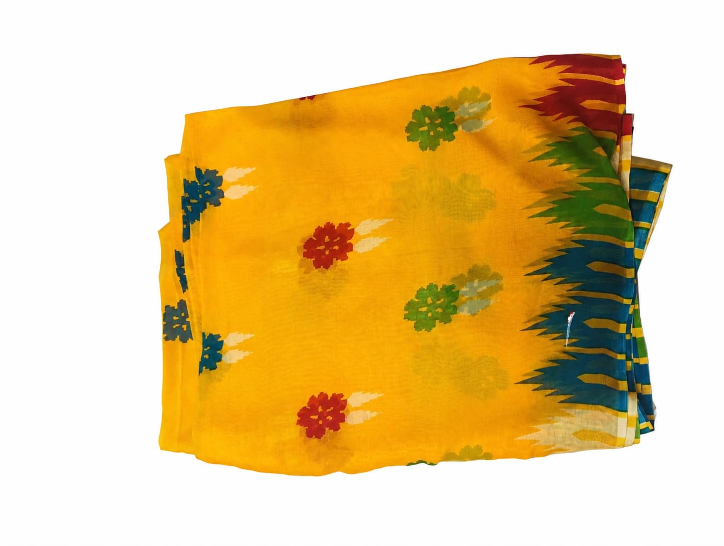 Limbu Nepali Traditional Saree Yellow Floral Print-picture-43