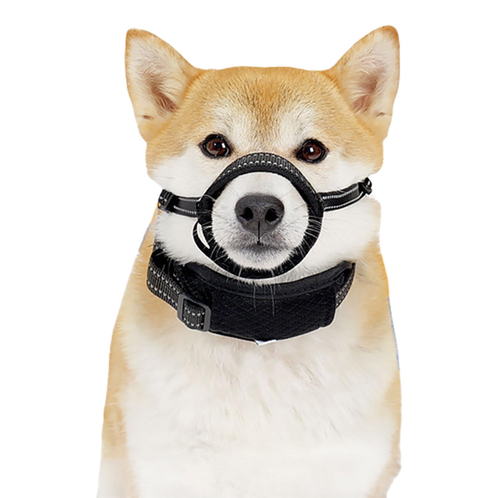 XBOKA Soft Muzzle for Dogs Permeable Pet Mouth Muzzle Prevents Barking Dog Muzzle for Media and Large Breeds