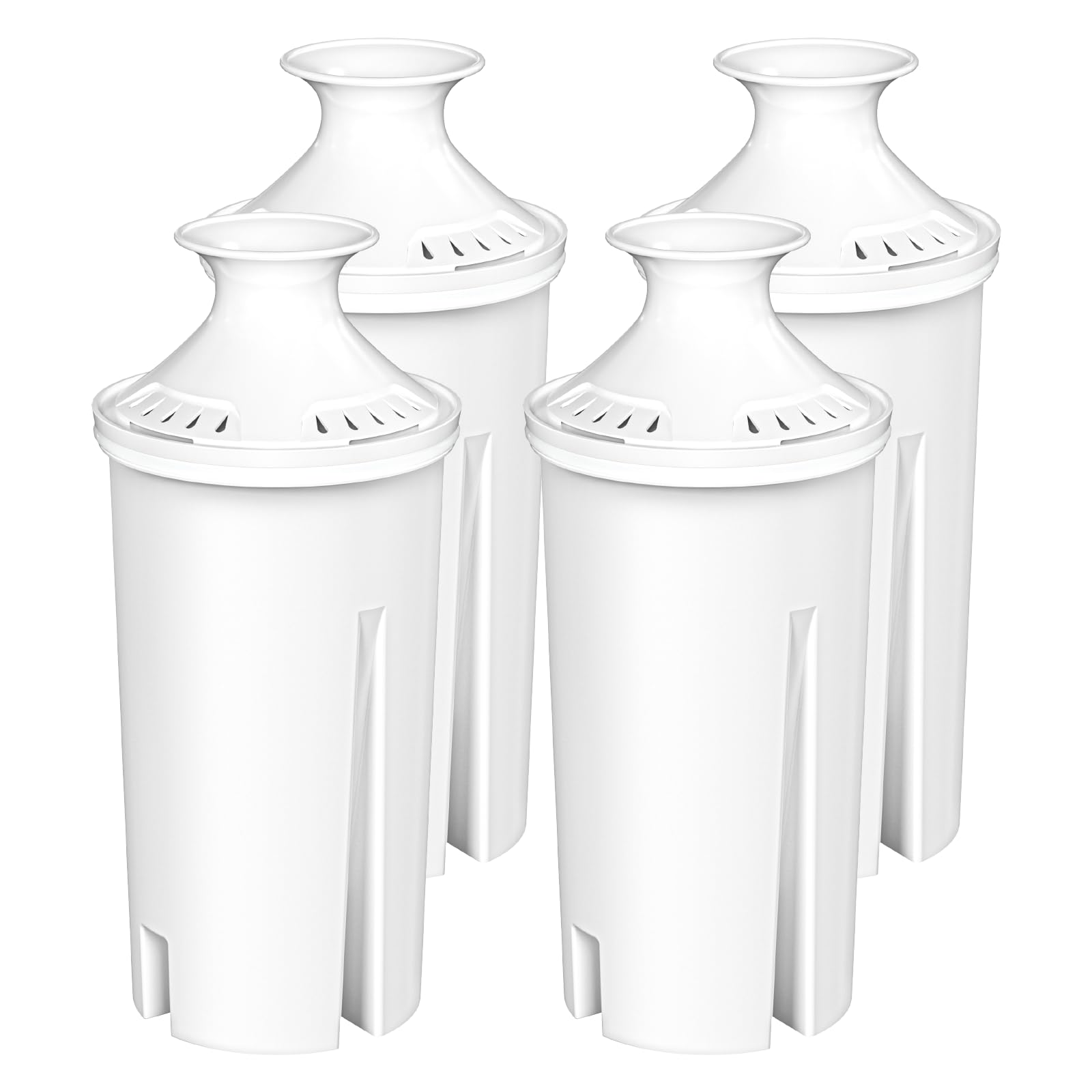 Fil-Fresh 4-Pack Water Filter Replacements for Brita Water Pitchers and Dispensers, NSF 53 Certified to Reduce Chlorine and Bad Taste, BPA free