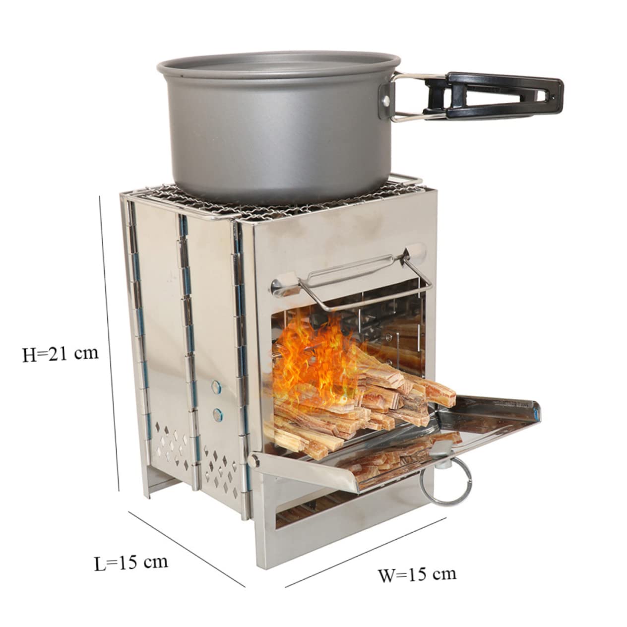 Grille Pliante Pour Pain/viande En Inox - Pour Cuisinière, Camping, Design Ergonomique, Poignée Sûre