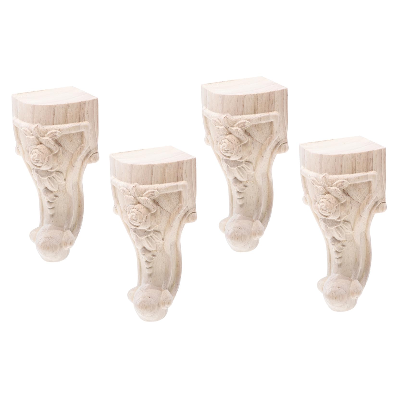 Patas de madera maciza talladas POPETPOP para renovar sofás de estilo europeo