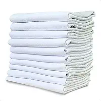 Kit 10 Panos Prato Branco Liso Pé De Galinha Limpeza Multiuso PP24